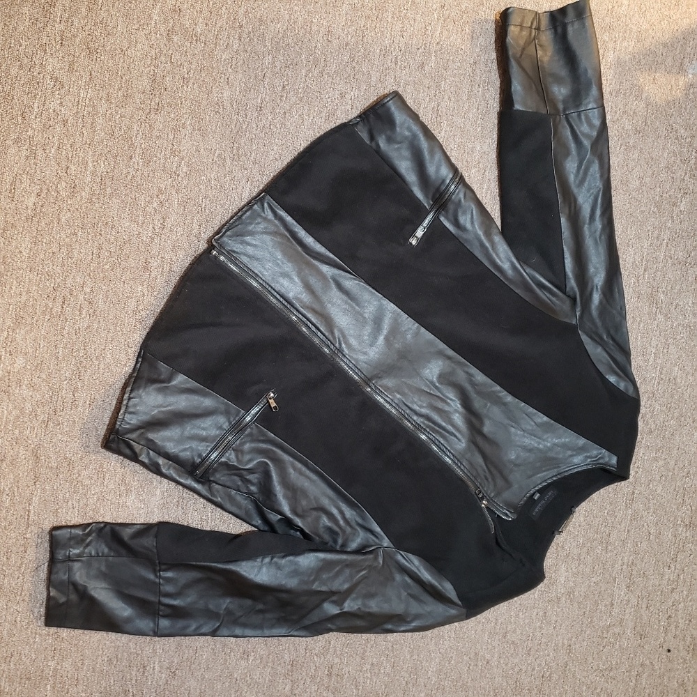 Steve madden black leather jacket